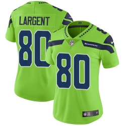 Womens Nike Seahawks #80 Steve Largent Green  Stitched NFL Limited Rush Jersey Womens Nike Seahawks #80 Steve Largent Green  Stitched NFL Limited Rush Jersey