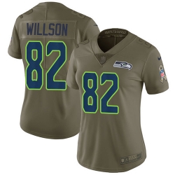Womens Nike Seahawks #82 Luke Willson Olive  Stitched NFL Limited 2017 Salute to Service Jersey Womens Nike Seahawks #82 Luke Willson Olive  Stitched NFL Limited 2017 Salute to Service Jersey