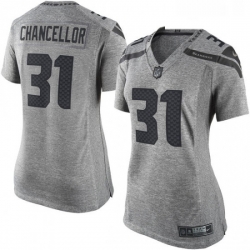 Womens Nike Seattle Seahawks 31 Kam Chancellor Limited Gray Gridiron NFL Jersey Womens Nike Seattle Seahawks 31 Kam Chancellor Limited Gray Gridiron NFL Jersey