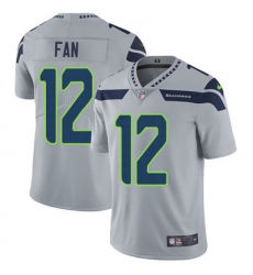 Nike Seahawks #12 Fan Grey Alternate Youth Stitched NFL Vapor Untouchable Limited Jersey