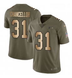 Youth Nike Seattle Seahawks 31 Kam Chancellor Limited OliveGold 2017 Salute to Service NFL Jersey