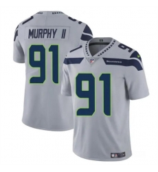 Youth Seattle Seahawks 91 Byron Murphy II Grey 2024 Draft Vapor Limited Stitched Football Jersey