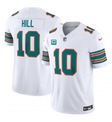 Men Miami Dolphins 10 Tyreek Hill White F U S E Alternate With 3 Star C Patch Vapor Limited Stitched Football Jersey