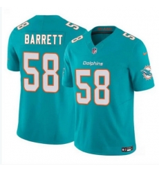 Men Miami Dolphins 58 Shaquil Barrett Aqua 2023 F U S E Vapor Limited Stitched Football Jersey