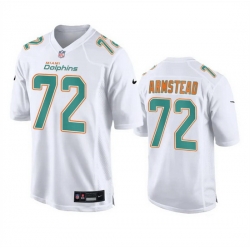 Men Miami Dolphins 72 Terron Armstead White Fashion Vapor Untouchable Stitched Football Jersey