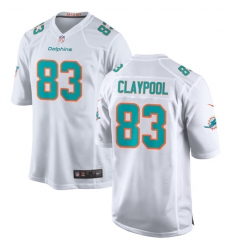 Men Miami Dolphins 83 Chase Claypool White Stitched Game Football Jersey