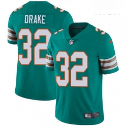 Mens Nike Miami Dolphins 32 Kenyan Drake Aqua Green Alternate Vapor Untouchable Limited Player NFL Jersey