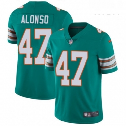 Mens Nike Miami Dolphins 47 Kiko Alonso Aqua Green Alternate Vapor Untouchable Limited Player NFL Jersey