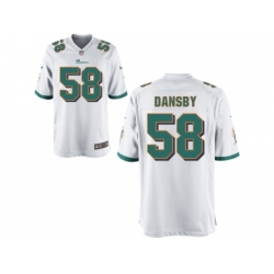 Nike Miami Dolphins 58 Karlos Dansby White Game NFL Jersey