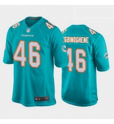 men noah igbinoghene miami dolphins aqua game jersey 