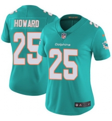 Nike Dolphins 25 Xavien Howard Aqua Green Team Color Womens Stitched NFL Vapor Untouchable Limited Jersey