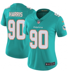 Nike Dolphins #90 Charles Harris Aqua Green Team Color Womens Stitched NFL Vapor Untouchable Limited Jersey