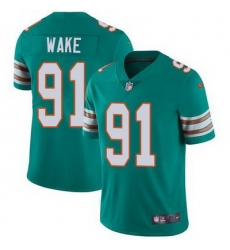 Nike Dolphins #91 Cameron Wake Aqua Green Alternate Youth Stitched NFL Vapor Untouchable Limited Jersey