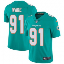 Nike Dolphins #91 Cameron Wake Aqua Green Team Color Youth Stitched NFL Vapor Untouchable Limited Jersey