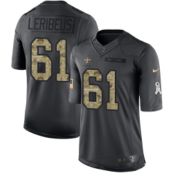 Limited Nike Black Mens Josh LeRibeus Jersey NFL 61 New Orleans Saints 2016 Salute to Service Limited Nike Black Mens Josh LeRibeus Jersey NFL 61 New Orleans Saints 2016 Salute to Service