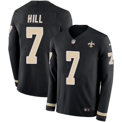 Limited Nike Black Mens Taysom Hill Jersey NFL 7 New Orleans Saints Therma Long Sleeve Limited Nike Black Mens Taysom Hill Jersey NFL 7 New Orleans Saints Therma Long Sleeve