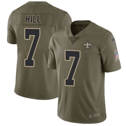 Limited Nike Olive Mens Taysom Hill Jersey NFL 7 New Orleans Saints 2017 Salute to Service Limited Nike Olive Mens Taysom Hill Jersey NFL 7 New Orleans Saints 2017 Salute to Service