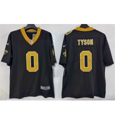 Men New Orleans Saints  0 Jordyn Tyson Black 2026 Vapor Limited Stitched Football Jersey