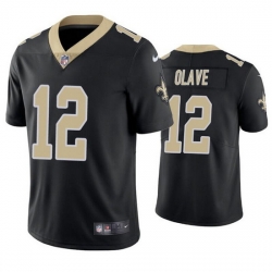 Men New Orleans Saints 12 Chris Olave Black Vapor Limited Stitched Jersey Men New Orleans Saints 12 Chris Olave Black Vapor Limited Stitched Jersey