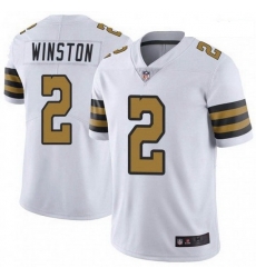 Men New Orleans Saints 2 Jameis Winston White Color Rush Jersey