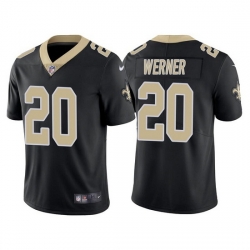 Men New Orleans Saints 20 Pete Werner Black Vapor Limited Stitched Jersey Men New Orleans Saints 20 Pete Werner Black Vapor Limited Stitched Jersey