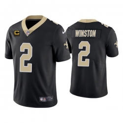 Men New Orleans Saints 2022 #2 Jameis Winston Black With 4-star C Patch Vapor Untouchable Limited Stitched NFL Jersey Men New Orleans Saints 2022 #2 Jameis Winston Black With 4-star C Patch Vapor Untouchable Limited Stitched NFL Jersey