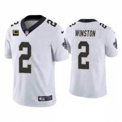 Men New Orleans Saints 2022 #2 Jameis Winston White With 4-star C Patch Vapor Untouchable Limited Stitched NFL Jersey Men New Orleans Saints 2022 #2 Jameis Winston White With 4-star C Patch Vapor Untouchable Limited Stitched NFL Jersey