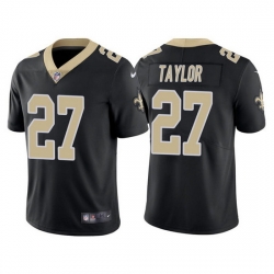 Men New Orleans Saints 27 Alontae Taylor Black Vapor Limited Stitched Jersey Men New Orleans Saints 27 Alontae Taylor Black Vapor Limited Stitched Jersey