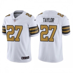 Men New Orleans Saints 27 Alontae Taylor White Color Rush Limited Stitched Jersey Men New Orleans Saints 27 Alontae Taylor White Color Rush Limited Stitched Jersey