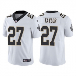 Men New Orleans Saints 27 Alontae Taylor White Vapor Limited Stitched Jersey Men New Orleans Saints 27 Alontae Taylor White Vapor Limited Stitched Jersey