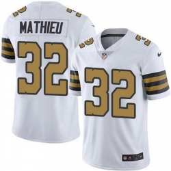 Men New Orleans Saints 32 Tyrann Mathieu White Color Rush Limited Stitched Jersey Men New Orleans Saints 32 Tyrann Mathieu White Color Rush Limited Stitched Jersey