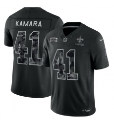 Men New Orleans Saints 41 Alvin Kamara Black F U S E 2026 Salute to Service Limited Stitched Football Jersey Men New Orleans Saints 41 Alvin Kamara Black F U S E 2026 Salute to Service Limited Stitched Football Jersey