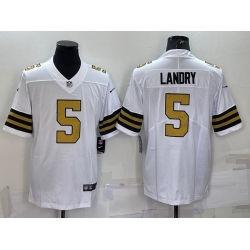Men New Orleans Saints 5 Jarvis Landry White Color Rush Limited Stitched Jersey Men New Orleans Saints 5 Jarvis Landry White Color Rush Limited Stitched Jersey