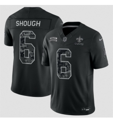 Men New Orleans Saints  6 Tyler Shough Black F U S E  2026 Salute to Service Limited Stitched Football Jersey