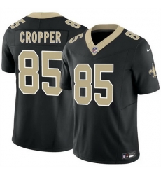 Men New Orleans Saints  85 Jalen Cropper Black 2026 F U S E Vapor Limited Stitched Football Jersey