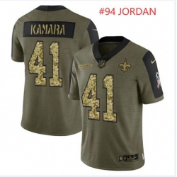 Men New Orleans Saints 94 Cameron Jordan 2021 Salute To Service Olive Camo Limited Stitched Jersey Men New Orleans Saints 94 Cameron Jordan 2021 Salute To Service Olive Camo Limited Stitched Jersey