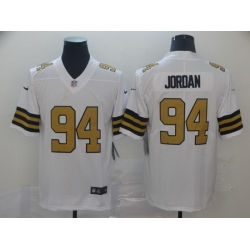 Men New Orleans Saints 94 Cameron Jordan White Vapor Limited Stitched Football Jersey