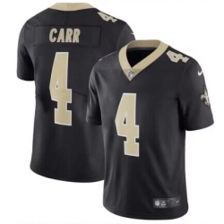 Men's New Orleans Saints #4 Derek Carr Black Vapor Limited Stitched Jersey Men's New Orleans Saints #4 Derek Carr Black Vapor Limited Stitched Jersey