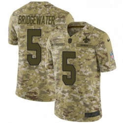 Mens Nike New Orleans Saints 5 Teddy Bridgewater Limited Camo 2018 Salute to Service NFL Jersey Mens Nike New Orleans Saints 5 Teddy Bridgewater Limited Camo 2018 Salute to Service NFL Jersey