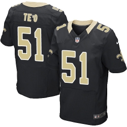 Mens Nike New Orleans Saints 51 Manti Teo Elite Black Team Color NFL Jersey Mens Nike New Orleans Saints 51 Manti Teo Elite Black Team Color NFL Jersey