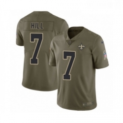 Mens Nike New Orleans Saints 7 Taysom Hill Limited Olive 2017 Salute to Service NFL Jersey Mens Nike New Orleans Saints 7 Taysom Hill Limited Olive 2017 Salute to Service NFL Jersey