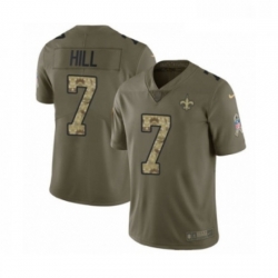 Mens Nike New Orleans Saints 7 Taysom Hill Limited Olive Camo 2017 Salute to Service NFL Jersey Mens Nike New Orleans Saints 7 Taysom Hill Limited Olive Camo 2017 Salute to Service NFL Jersey
