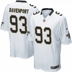 Mens Nike New Orleans Saints 93 Marcus Davenport Game White NFL Jersey Mens Nike New Orleans Saints 93 Marcus Davenport Game White NFL Jersey