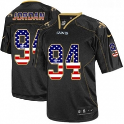 Mens Nike New Orleans Saints 94 Cameron Jordan Elite Black USA Flag Fashion NFL Jersey Mens Nike New Orleans Saints 94 Cameron Jordan Elite Black USA Flag Fashion NFL Jersey