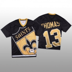 NFL New Orleans Saints 13 Michael Thomas Black Men Mitchell  26 Nell Big Face Fashion Limited NFL Jersey NFL New Orleans Saints 13 Michael Thomas Black Men Mitchell  26 Nell Big Face Fashion Limited NFL Jersey