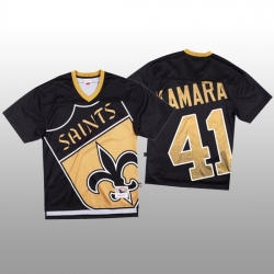 NFL New Orleans Saints 41 Alvin Kamara Black Men Mitchell  26 Nell Big Face Fashion Limited NFL Jersey NFL New Orleans Saints 41 Alvin Kamara Black Men Mitchell  26 Nell Big Face Fashion Limited NFL Jersey