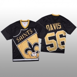 NFL New Orleans Saints 56 Demario Davis Black Men Mitchell  26 Nell Big Face Fashion Limited NFL Jersey NFL New Orleans Saints 56 Demario Davis Black Men Mitchell  26 Nell Big Face Fashion Limited NFL Jersey