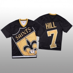 NFL New Orleans Saints 7 Taysom Hill Black Men Mitchell  26 Nell Big Face Fashion Limited NFL Jersey NFL New Orleans Saints 7 Taysom Hill Black Men Mitchell  26 Nell Big Face Fashion Limited NFL Jersey