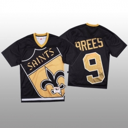 NFL New Orleans Saints 9 Drew Brees Black Men Mitchell  26 Nell Big Face Fashion Limited NFL Jersey NFL New Orleans Saints 9 Drew Brees Black Men Mitchell  26 Nell Big Face Fashion Limited NFL Jersey