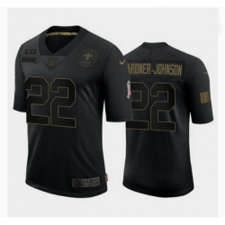 New Orleans Saints 22 Chauncey Gardner Johnson Black Salute to Service Jersey New Orleans Saints 22 Chauncey Gardner Johnson Black Salute to Service Jersey